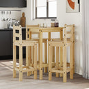 vidaXL 5 részes tömör fenyőfa bárszett