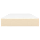 vidaXL krémszínű szövet zsebrugós ágymatrac 120 x 190 x 20 cm
