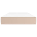 vidaXL cappuccino színű műbőr zsebrugós ágymatrac 120x190x20 cm