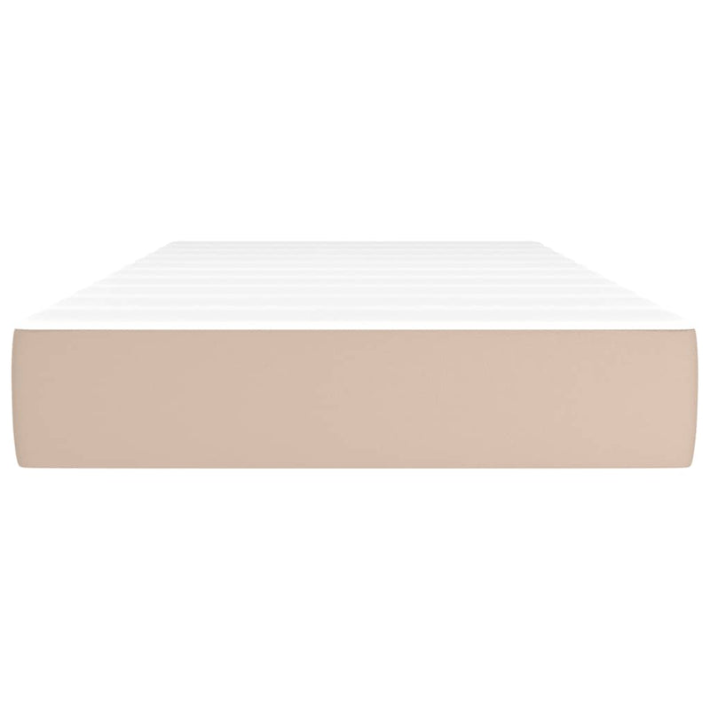 vidaXL cappuccino színű műbőr zsebrugós ágymatrac 120x190x20 cm