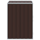 vidaXL barna acél kerekes szemetes tároló 1 szemeteskukához 72 x 81 x 115 cm