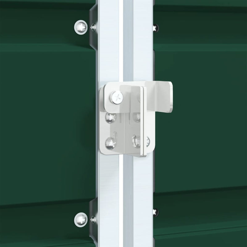 vidaXL zöld acél kerekes szemetes tároló 3 szemeteskukához 216 x 81 x 115 cm