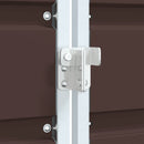 vidaXL barna acél kerekes szemetes tároló 3 szemeteskukához 216 x 81 x 115 cm