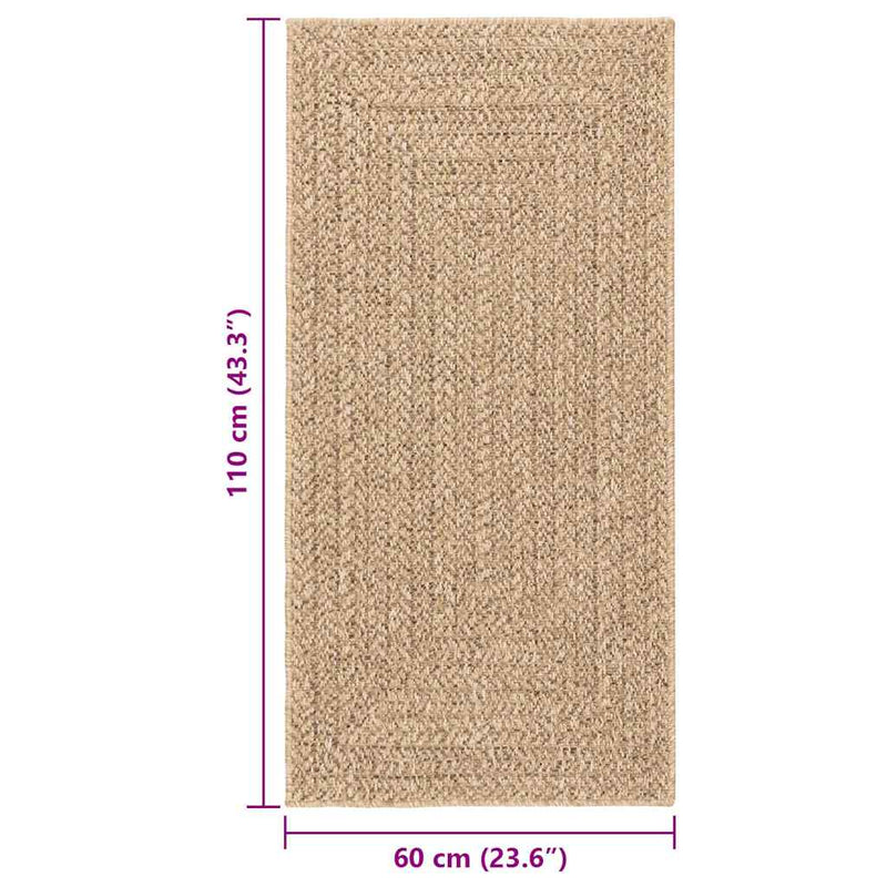 vidaXL ZIZUR juta hatású beltéri és kültéri szőnyeg 60 x 110 cm