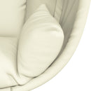 vidaXL bézs szövet és acél függő kagylószék állvánnyal