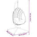 vidaXL fekete acél függő kagylószék állvánnyal kosár nélkül