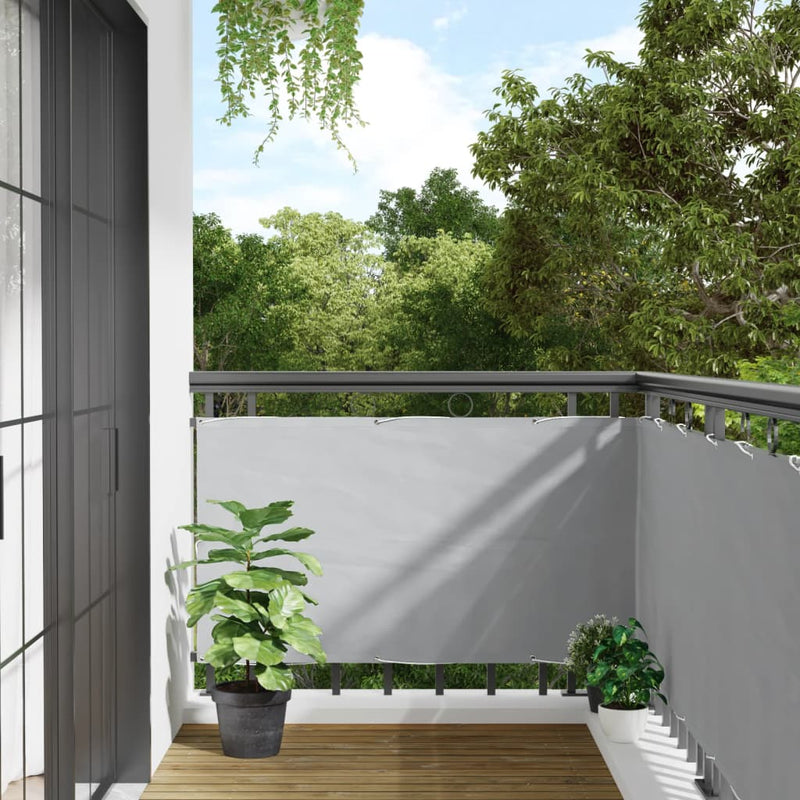 vidaXL szürke PVC belátás elleni erkélyparaván 600x75 cm