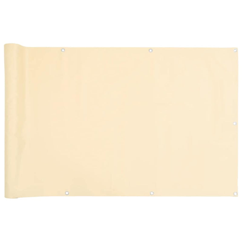 vidaXL krémszínű PVC belátás elleni erkélyparaván 1000x75 cm
