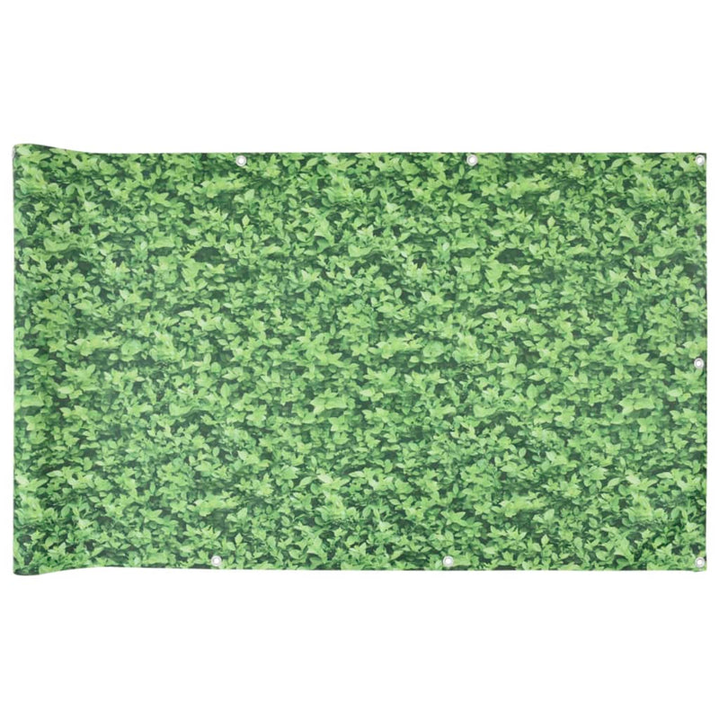 vidaXL zöld növénymintás PVC belátás elleni erkélyparaván 500x75 cm