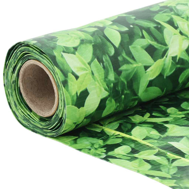 vidaXL zöld növénymintás PVC belátás elleni erkélyparaván 800x75 cm