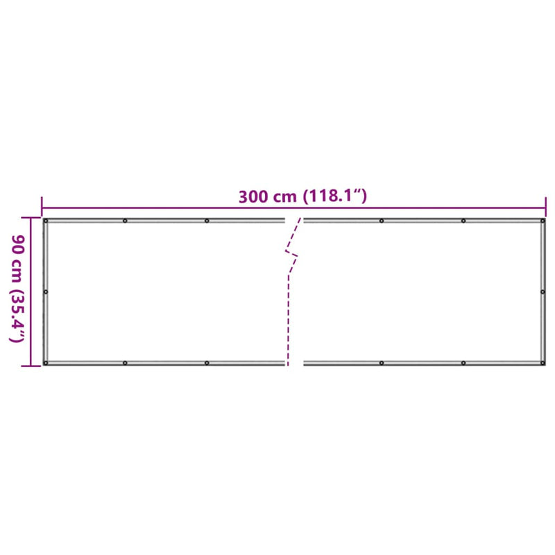 vidaXL krémszínű PVC belátás elleni erkélyparaván 300x90 cm
