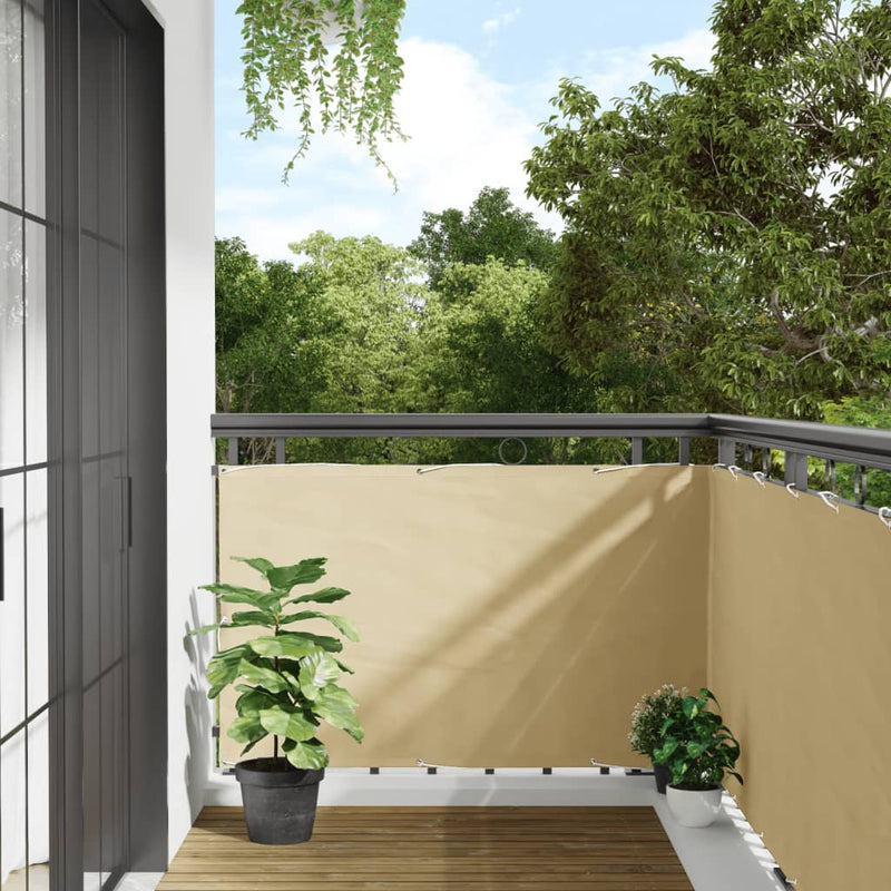 vidaXL krémszínű PVC belátás elleni erkélyparaván 400x90 cm