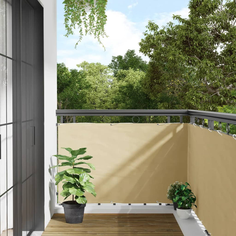 vidaXL krémszínű PVC belátás elleni erkélyparaván 600x90 cm