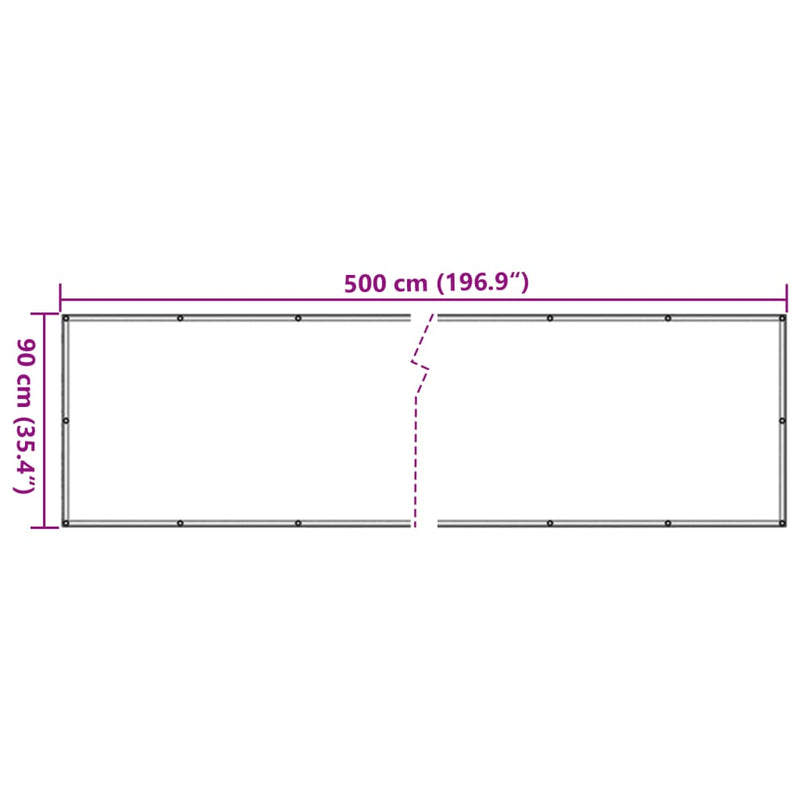 vidaXL zöld növénymintás PVC belátás elleni erkélyparaván 500x90 cm