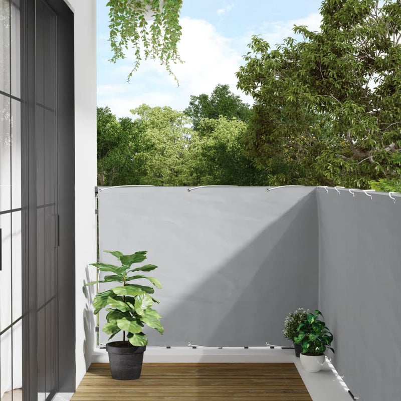 vidaXL szürke PVC belátás elleni erkélyparaván 1000x120 cm