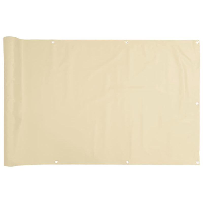vidaXL krémszínű PVC belátás elleni erkélyparaván 300x120 cm