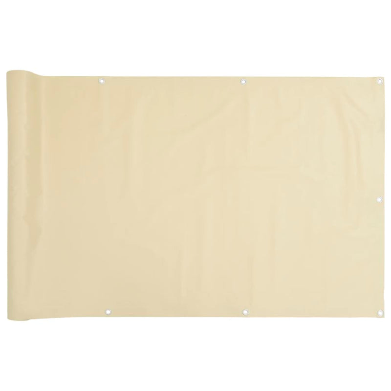 vidaXL krémszínű PVC belátás elleni erkélyparaván 600x120 cm