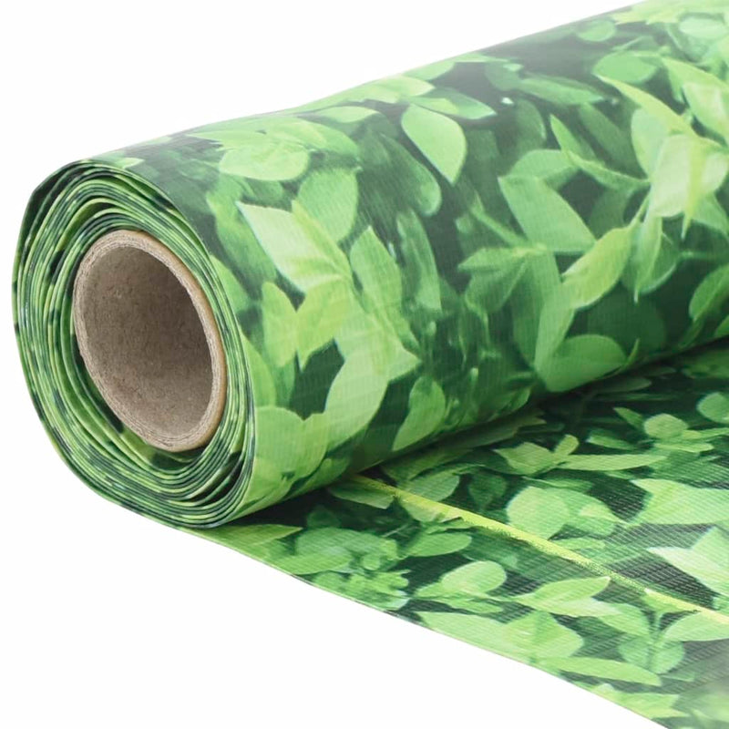 vidaXL zöld növénymintás PVC belátás elleni erkélyparaván 500x120 cm