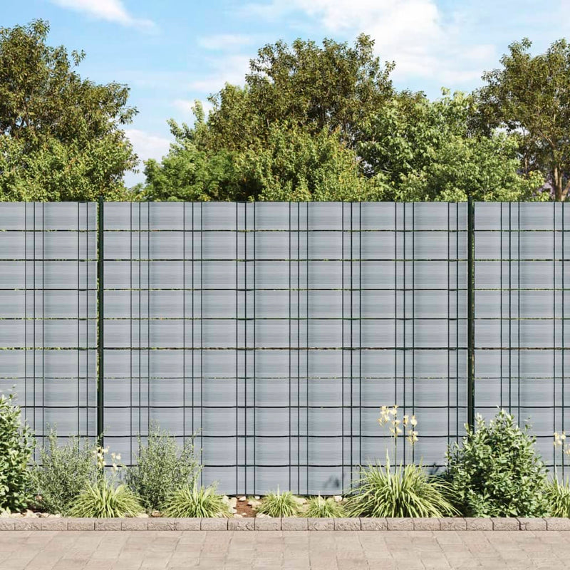 vidaXL 10 db szürke PVC belátás elleni árnyékoló 252,5 x 19 cm