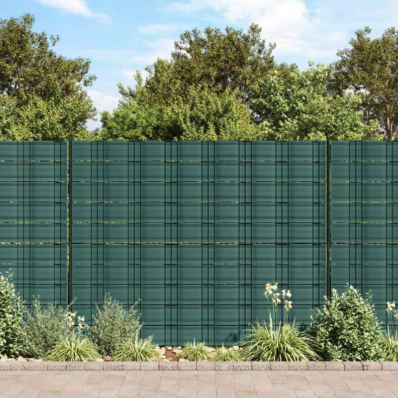 vidaXL 10 db zöld PVC belátás elleni árnyékoló 252,5 x 19 cm