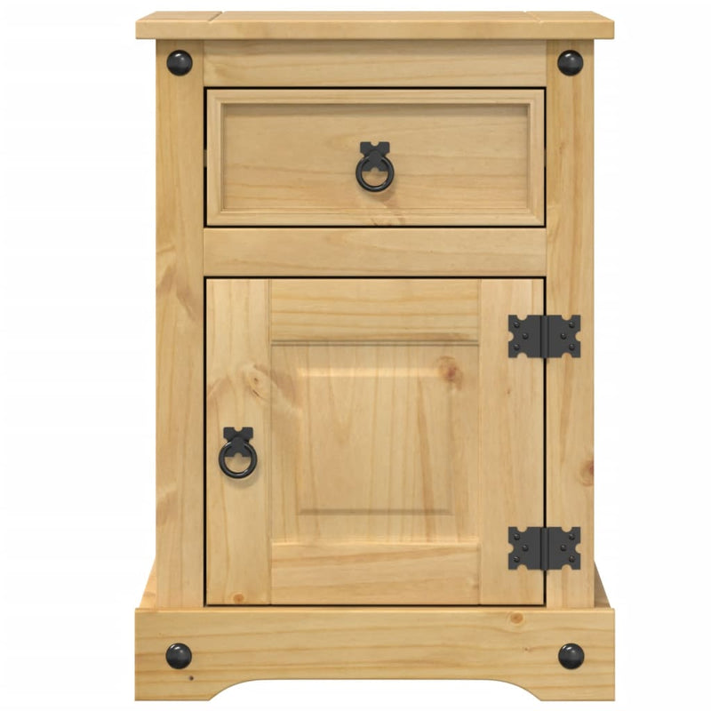 vidaXL Corona tömör fenyőfa éjjeliszekrény 45x35x64 cm