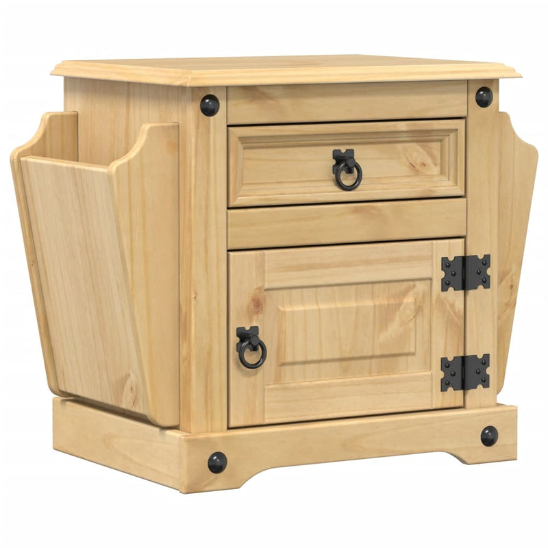 vidaXL Corona tömör fenyőfa éjjeliszekrény 45x35x47,5 cm
