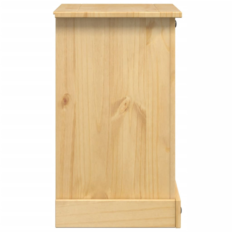 vidaXL Corona tömör fenyőfa éjjeliszekrény 53x39x66 cm