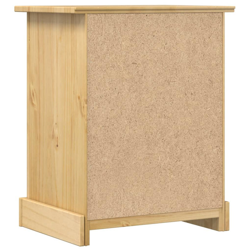 vidaXL Corona tömör fenyőfa éjjeliszekrény 53x39x66 cm