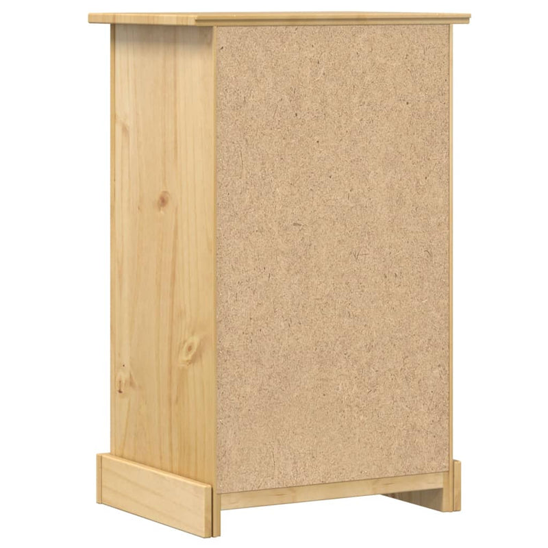 vidaXL Corona tömör fenyőfa éjjeliszekrény 53x39x84cm