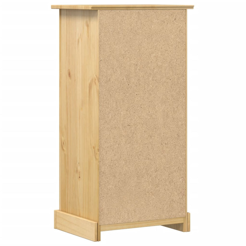 vidaXL Corona tömör fenyőfa éjjeliszekrény 53x39x103 cm
