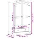 vidaXL tömör fenyőfa "Corona" ruhásszekrény 101 x 52 x 170 cm