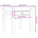vidaXL Corona tömör fenyőfa kisasztal 50 x 50 x 50 cm