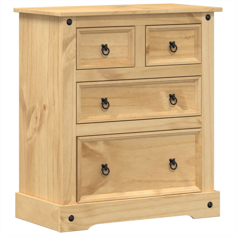 vidaXL Corona tömör fenyőfa komód 80x43x91 cm