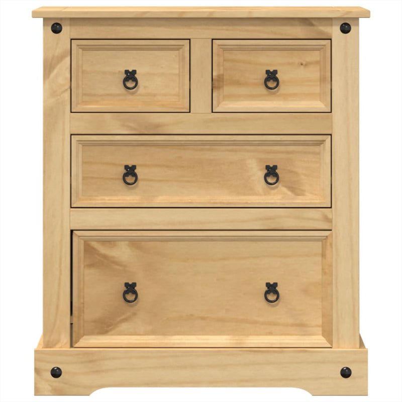 vidaXL Corona tömör fenyőfa komód 80x43x91 cm