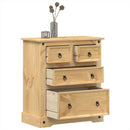 vidaXL Corona tömör fenyőfa komód 80x43x91 cm