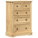 vidaXL Corona tömör fenyőfa komód 80 x 43 x 114 cm