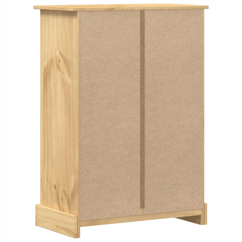 vidaXL Corona tömör fenyőfa komód 80 x 43 x 114 cm