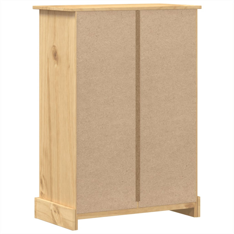vidaXL Corona tömör fenyőfa komód 80 x 43 x 114 cm