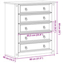 vidaXL Corona tömör fenyőfa komód 80x40x89 cm