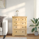 vidaXL Corona tömör fenyőfa komód 92x48x114 cm