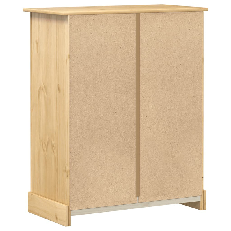 vidaXL Corona tömör fenyőfa komód 92x48x114 cm