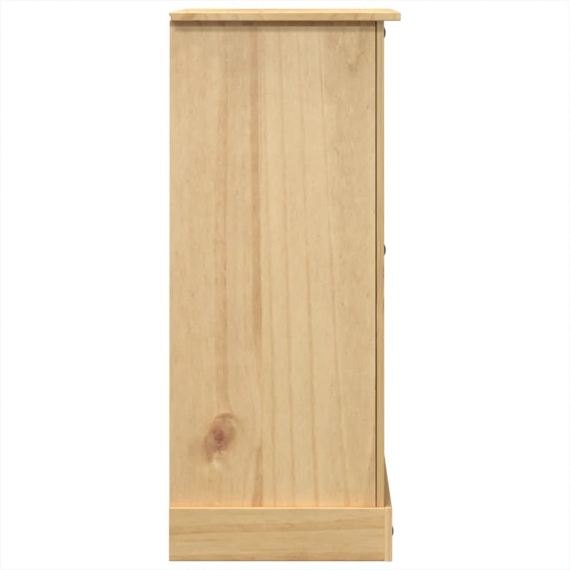 vidaXL Corona tömör fenyőfa komód 92x48x120 cm