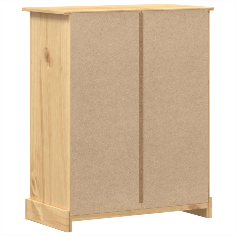 vidaXL Corona tömör fenyőfa komód 92x48x120 cm