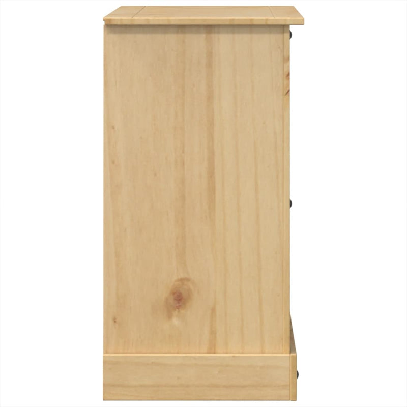 vidaXL Corona tömör fenyőfa komód 112x48x91 cm