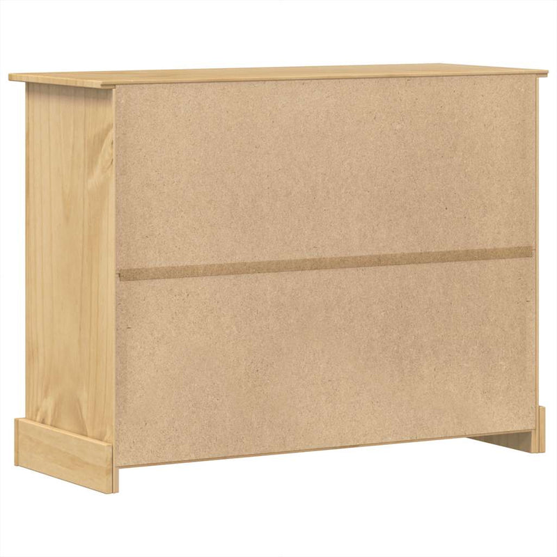 vidaXL Corona tömör fenyőfa komód 112x48x91 cm