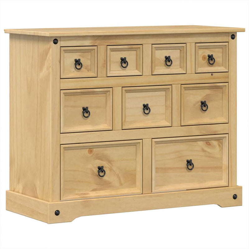 vidaXL Corona tömör fenyőfa komód 101x45x82 cm