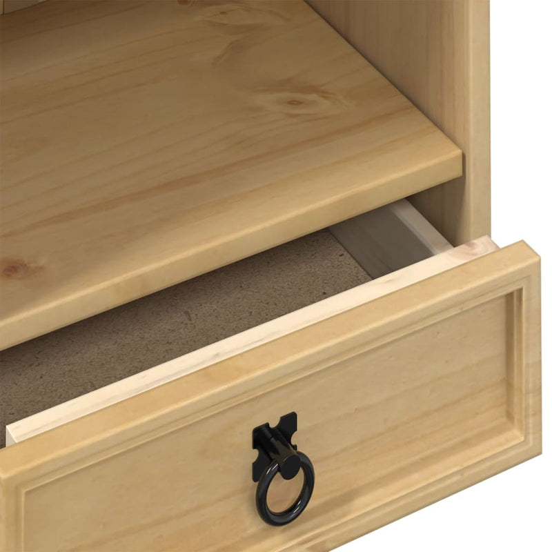 vidaXL Corona tömör fenyőfa CD-szekrény 40 x 30 x 110 cm