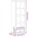 vidaXL Corona tömör fenyőfa CD-szekrény 40 x 30 x 110 cm
