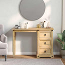 vidaXL Corona tömör fenyőfa fésülködőasztal 110x47x75 cm