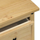 vidaXL Corona tömör fenyőfa fésülködőasztal 110x47x75 cm